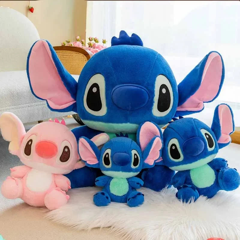 Disney-Stitch E Angel de Pelúcia Infantil: Brinquedo Kawaii para Bebês