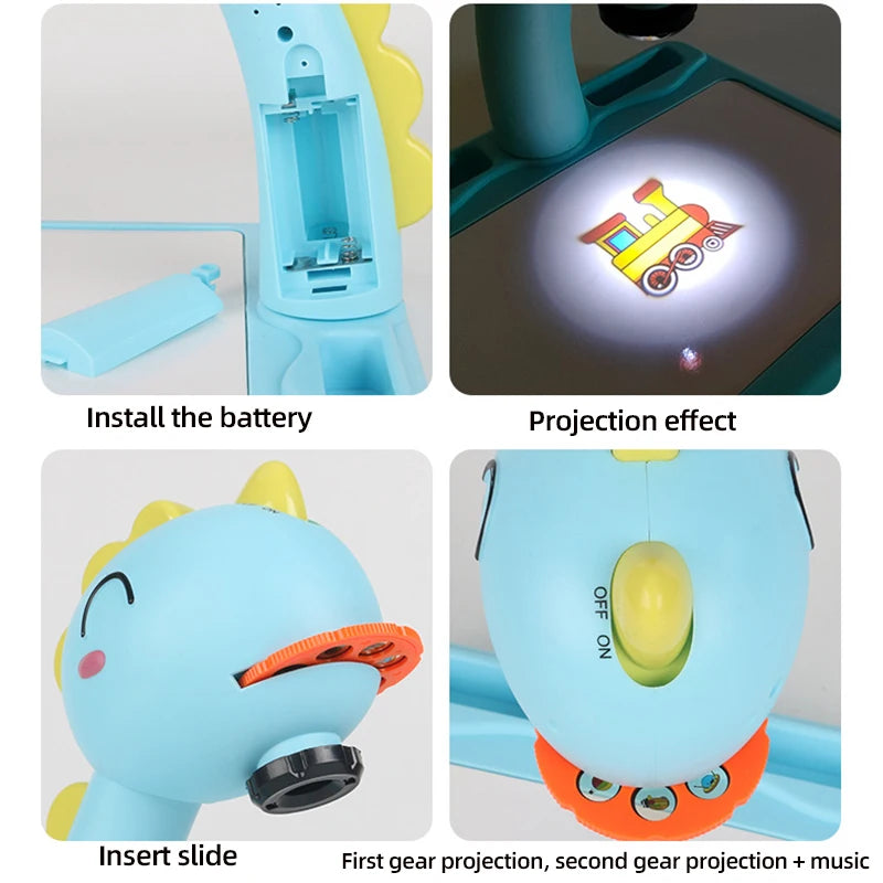 LED Projector Drawing Table: Mesa de Desenho Educativa para Criança